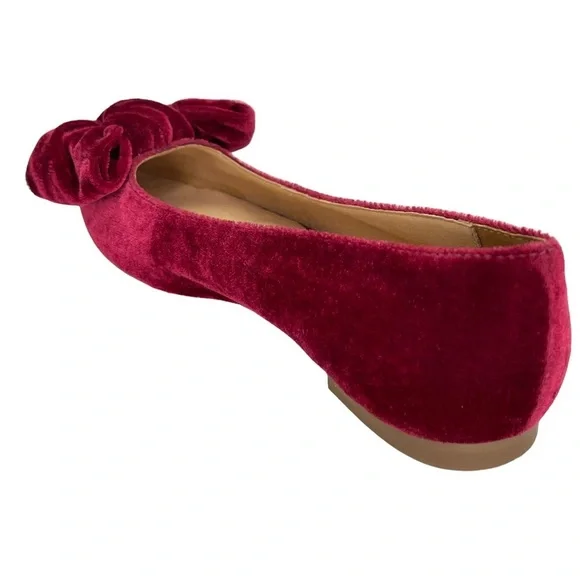 Jack Rogers Heidi Bordeaux Velvet Womens Flats Size 5.5M NWOB - Picture 10 of 16